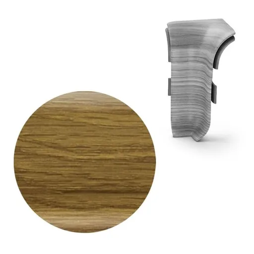 Vnitřní roh k soklu Naturel dub Country , PVC dĺžka 0,5 cm, výška hrany 56 mm, NATNGTW50