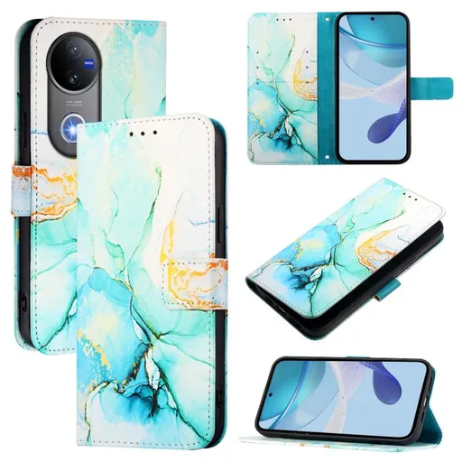 ART MARBLE Peňaženkový kryt pre Vivo V50 5G GREEN