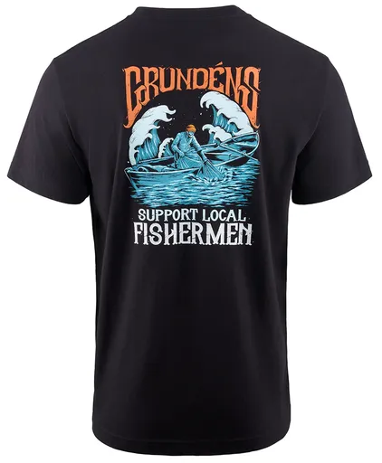 Grundéns tričko support fishermen ss t-shirt black - xl