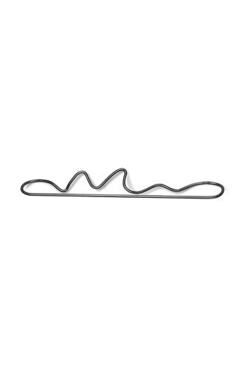 Vešiak na uteráky ferm LIVING Curvature čierna farba