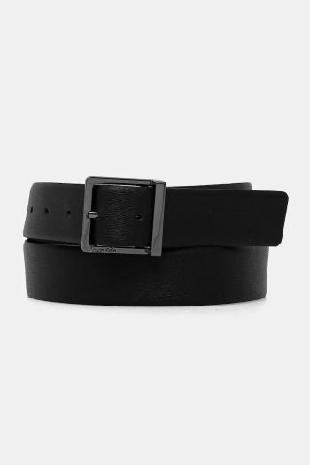 Kožený opasok Calvin Klein pánsky, čierna farba, K50K512837