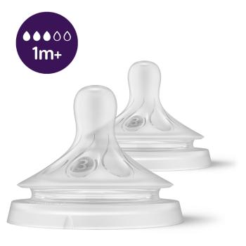 PHILIPS AVENT Cumlík Natural Response 3 pomalý prietok 1m+, 2 ks