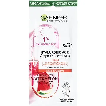 GARNIER Skin Naturals Ampoule Sheet Mask Hyaluronic Acid and Watermelon Extract 15 g (3600542387286)