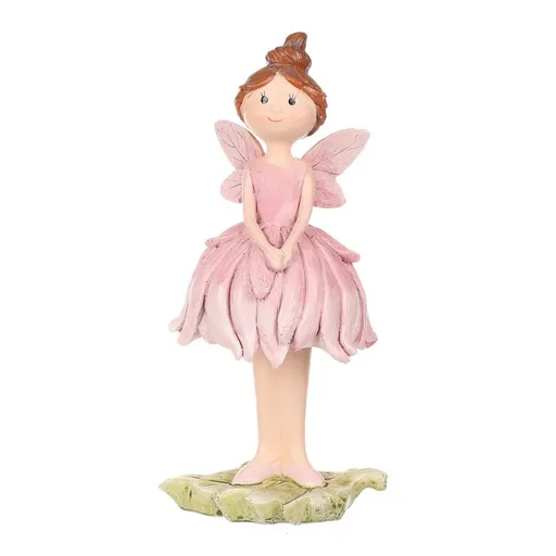 Dekorácia margarétková víla ružová, 9 x 21​ x 9 cm, polyresin