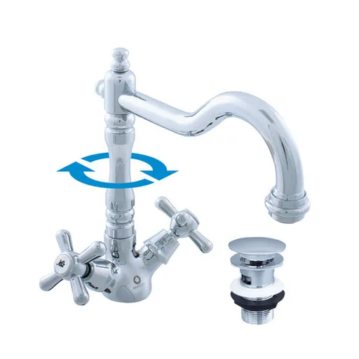 RAV SLEZÁK Morava umývadlová batéria s clic-clacom chróm mk121.0/8 MK121.08