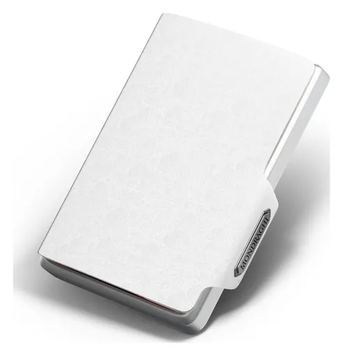 Kožená mini peňaženka Mondraghi Saffiano White