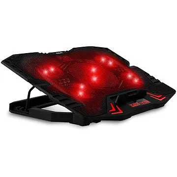 EVOLVEO Ania 5R, chladiaci podstavec na notebook, červené podsvietenie (ANIA5R)