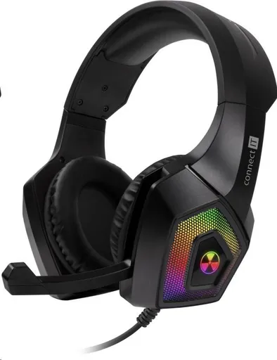 CONNECT IT herné slúchadlá BATTLE RGB Ed. 3, s mikrofónom, čierna