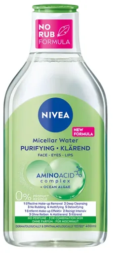 NIVEA PURIFYING - Hĺbkovo čistiaca micelárna voda (0,4 L)