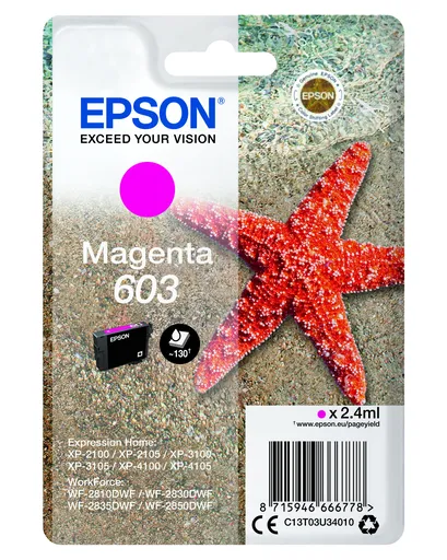 Epson 603 C13T03U34010 purpurová (magenta) originálna cartridge