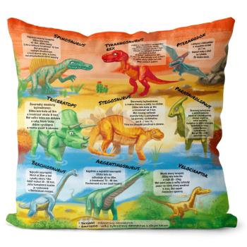Vankúš Encyklopédia dinosaurov (Velikost: 55 x 55 cm)