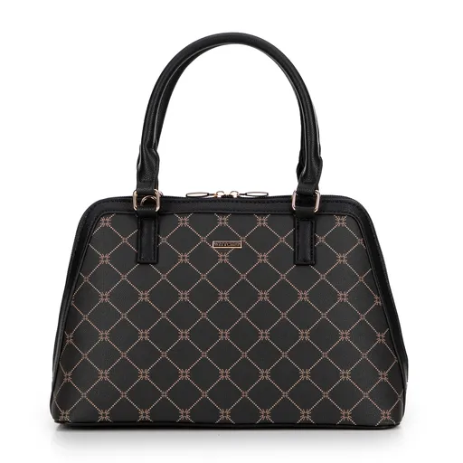 Damski kuferek w monogram czarny 99-4Y-502-1