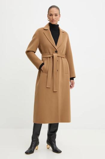 Vlnený kabát Pinko hnedá farba, prechodný, oversize, 103819 Y27P