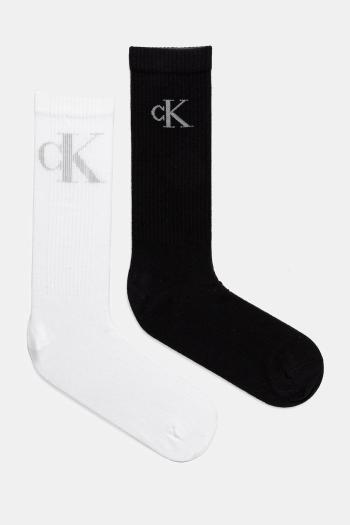 Ponožky Calvin Klein Jeans 2-pak pánske, biela farba, 701231387