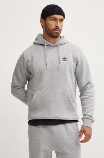 Mikina adidas Originals pánska, šedá farba, s kapucňou, melanžová, IY4920