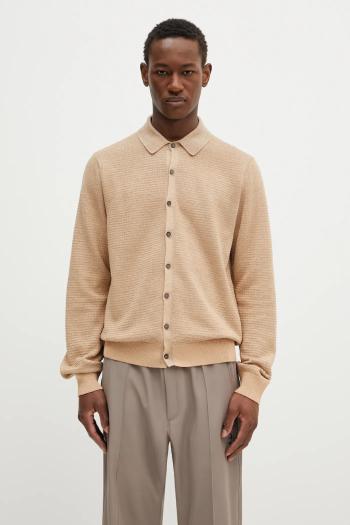 Kardigán s prímesou ľanu Paul Smith béžová farba, M1R-258Z-P02681