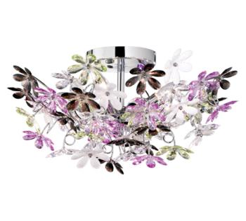 Stropné osvetlenie Reality Flower chróm R60014017