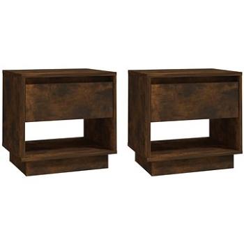 SHUMEE Nočné stolíky 2 ks dymový dub 45 × 34 × 44 cm drevotrieska, 812982