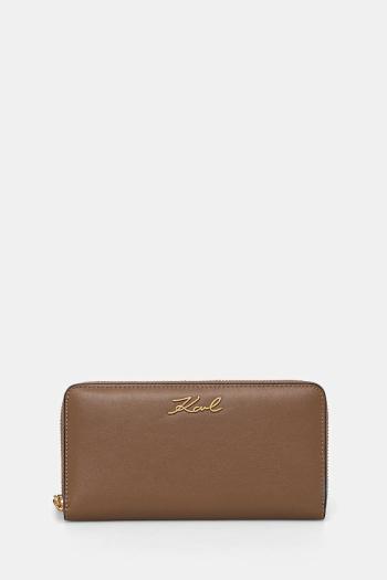 Peňaženka Karl Lagerfeld dámska, hnedá farba, A1W32106