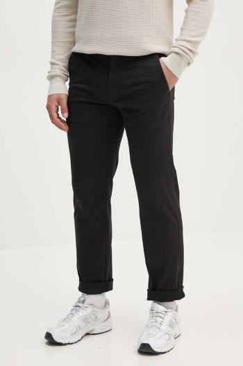 Nohavice Calvin Klein pánske, čierna farba, rovné, K10K113692