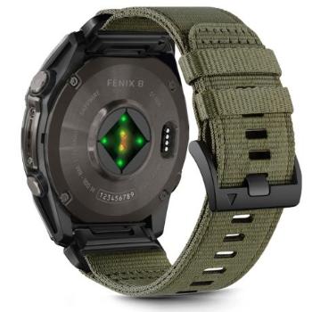 Tech-Protect Nylon Classic remienok na Garmin Fenix 5 / 6 / 6 Pro / 7 / 8 47mm / E, olive