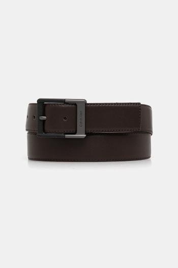 Kožený opasok Calvin Klein hnedá farba, LV04D7012G