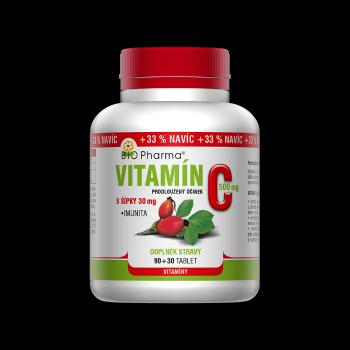 BIO PHARMA Vitamín C 500 mg so šípkami 90 + 30 tabliet