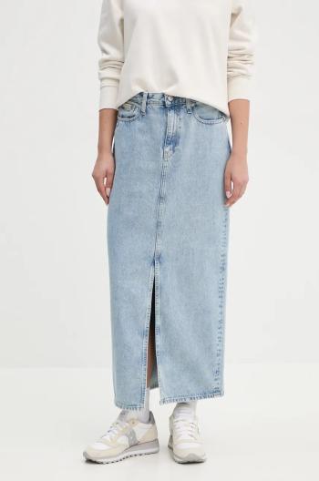 Rifľová sukňa Calvin Klein Jeans maxi, rovný strih, J20J224054