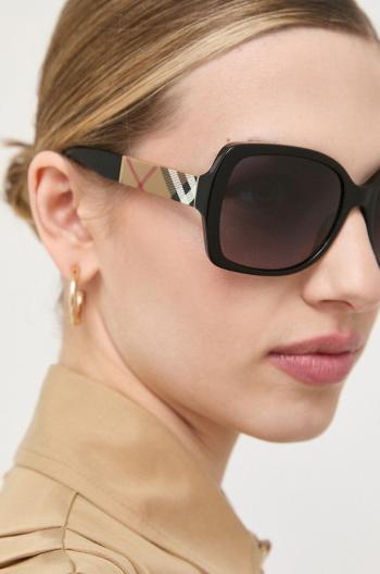 Slnečné okuliare Burberry 0BE4160 dámske, čierna farba, 0BE4160