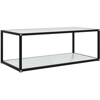 SHUMEE Konferenčný stolík biely 100 × 50 × 35 cm tvrdené sklo, 322899