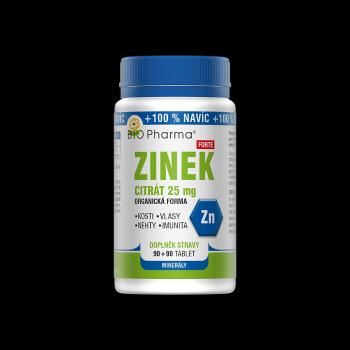 BIO PHARMA Zinok Citrát Forte 25 mg 90+90 tabliet