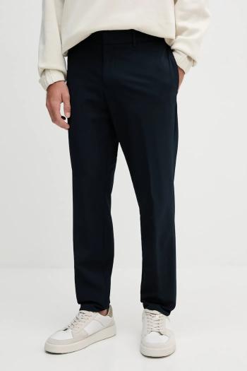 Nohavice BOSS tmavomodrá farba, strih chinos, 50543570