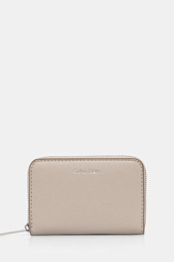 Peňaženka Calvin Klein dámska, béžová farba, LV04F1091G