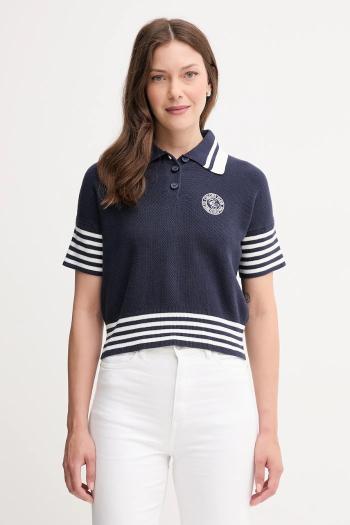 Bavlnený sveter United Colors of Benetton tmavomodrá farba, ľahký, 1294E301D