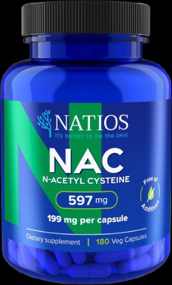 NATIOS NAC N-Acetyl Cysteine 597 mg 180 kapsúl
