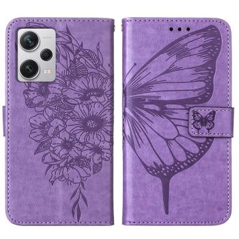 ART BUTTERFLY Peňaženkový kryt Xiaomi Redmi Note 12 Pro+ 5G fialový