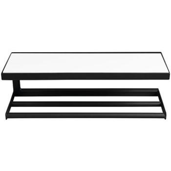 SAPHO SKA nástenná polička 450 × 140 × 160 mm, čierna matná s bielou MDF doskou (SKA401)