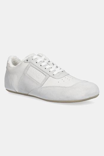 Kožené tenisky MM6 Maison Margiela šedá farba, S66WS0106