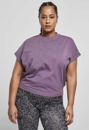 Urban Classics Ladies Short Pigment Dye Cut On Sleeve Tee duskviolet - M