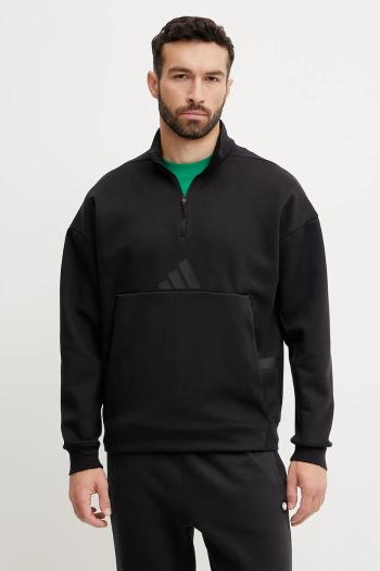Mikina adidas Z.N.E. pánska, čierna farba, jednofarebná, JC5484