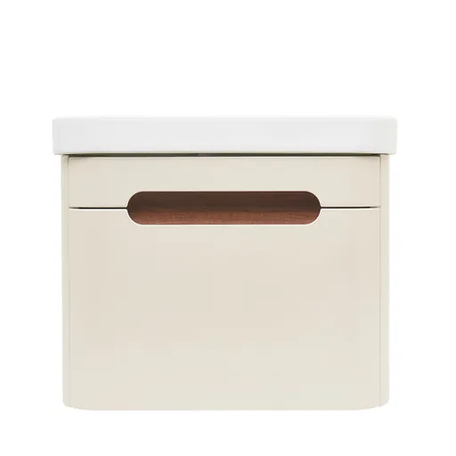 Kúpeľňová skrinka s umývadlom SAT Fusion 57,5x43x45 cm pieskovo-béžová matná SATFUSION60BEMW