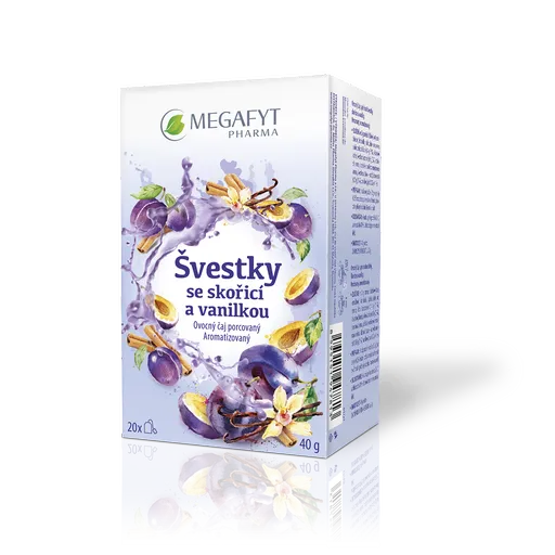 MEGAFYT Slivky so škoricou a vanilkou 20 sáčkov