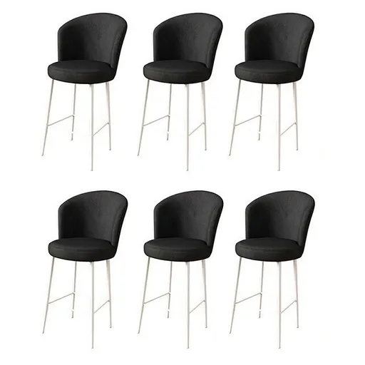 Súprava barových stoličiek Alte Black and White, 6 ks, 6 ks