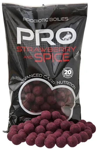 Starbaits boilie pro strawberry spice - 800 g 20 mm