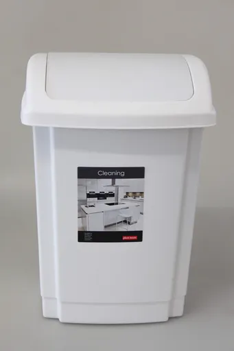 PLAST TEAM - Smetný kôš Swing 25L, biely, umelá hmota