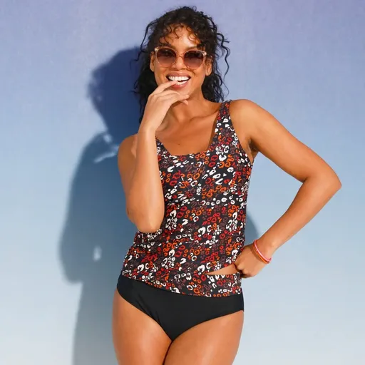 Tankiny top Tarafa pre ženy po operácii prsníka, s potlačou