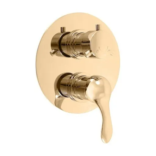 RAV SLEZÁK Labe sprchová a vaňová batéria s prepínačom v zlatom prevedení L086KZ