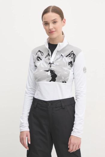 Športová mikina EA7 Emporio Armani St. Moritz Powerstretch biela farba, s nášivkou, TJJFZ.6DTM47
