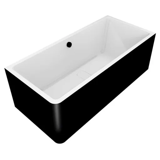 Polysan MARLENE obdĺžniková vaňa 185x85 cm akrylát pravá čierno/biela 71607MCRB