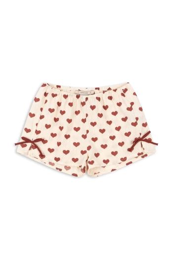 Šortky Konges Sløjd AVA SLIT SHORTS GOTS ružová farba, KS103074